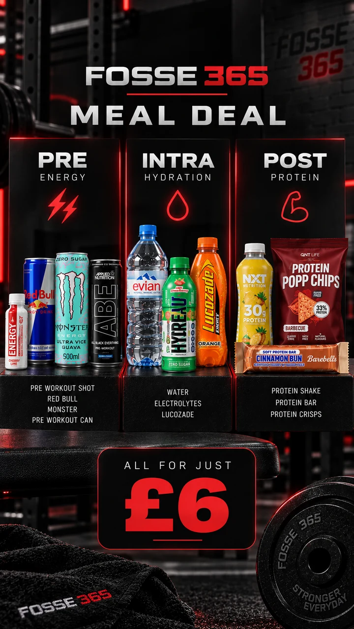 Fosse 365 meal deal &ndash; pre, intra and post workout nutrition, all for &pound;6