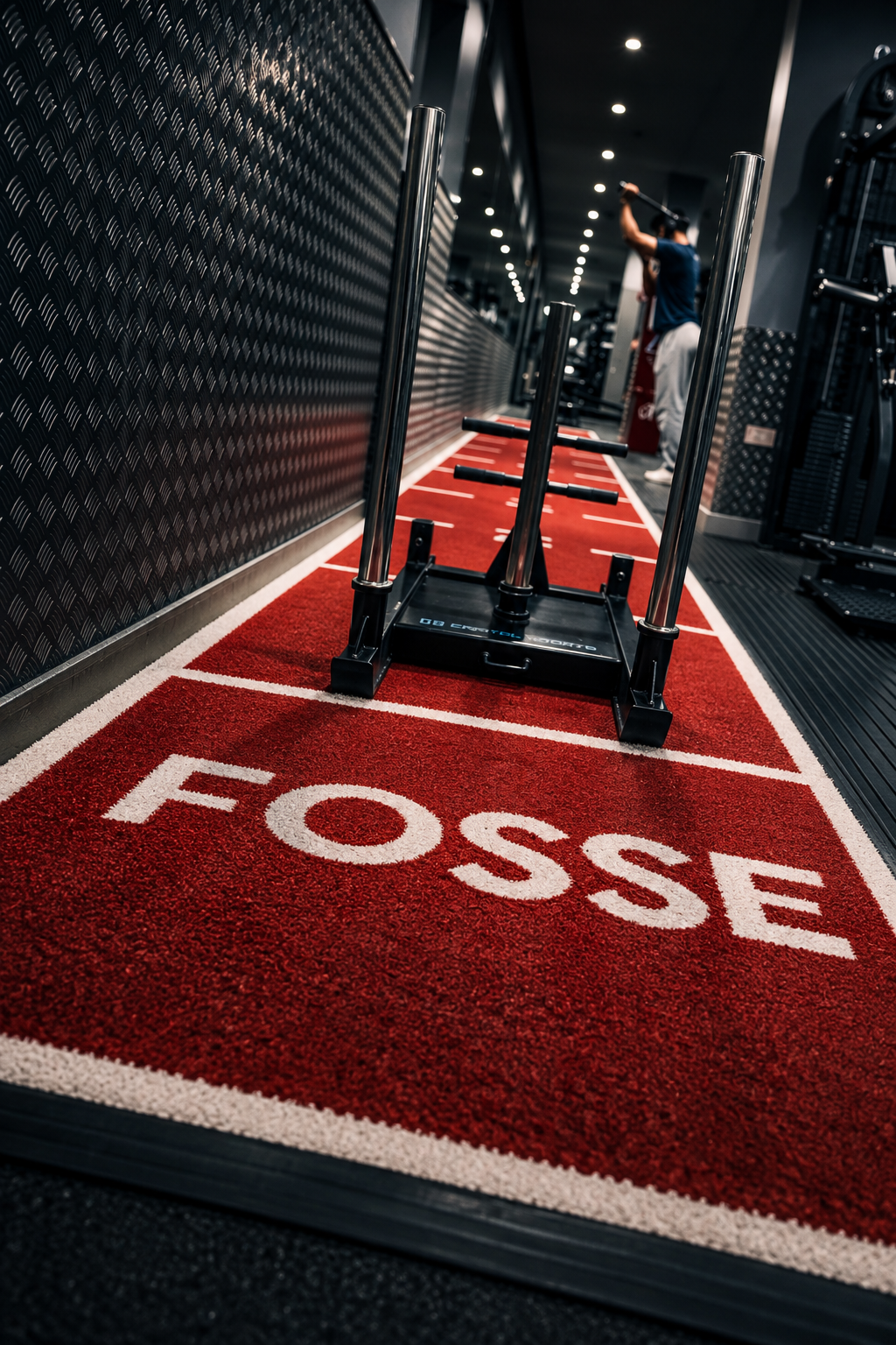 Strength machines on the gym floor